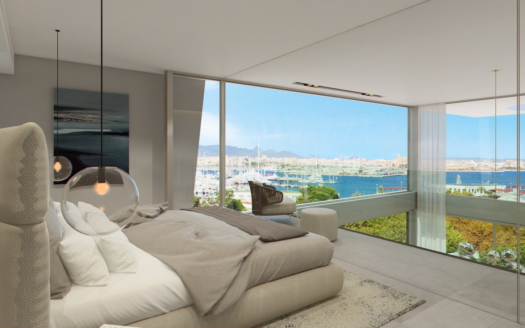 Exclusive duplex penthouse with stunning sea views, indoor & outdoor pool, SPA, fitness area & sauna at the harbour in Palma