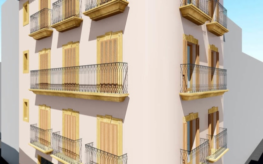 Project: Luxury townhouse under construction in Palma's old town with 2 pools