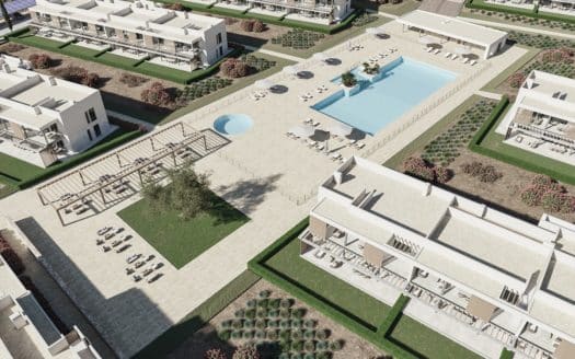 Garten-Apartment in luxuriöser Residenz mit 69 Wohneinheiten in der Nähe des Es Trenc Strandes in Sa Rapita