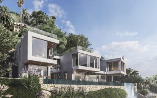 Luxury property with unique design in the center of Portals Nous with sea view to the bay of Palma