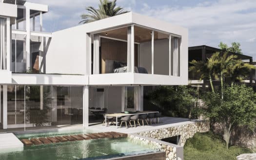 Luxury property with unique design in the center of Portals Nous with sea view to the bay of Palma