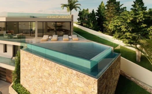 Newly built villa in quiet top location in Costa d'en Blanes with pool and fantastic sea view