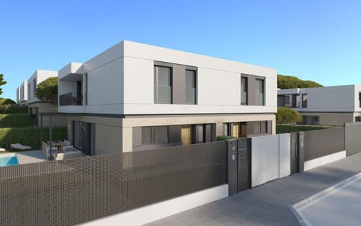 Modern new construction semi-detached house with pool in Puig de Ros