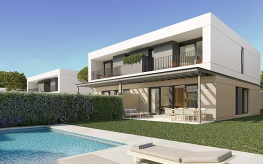 Modern new construction semi-detached house with pool in Puig de Ros