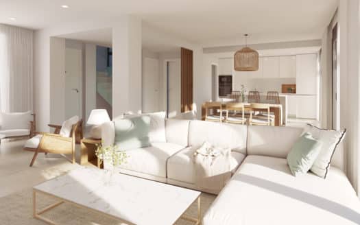 New construction terraced house with 4 bedrooms at Playa de Palma, with private pool and sun terrace