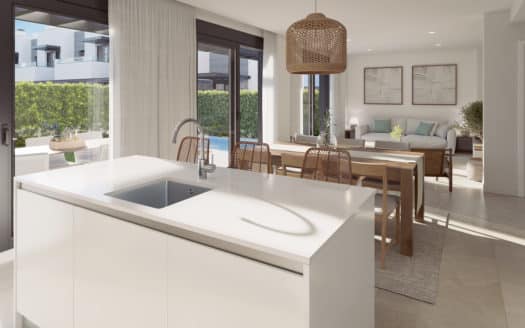 New construction terraced house with 4 bedrooms at Playa de Palma, with private pool and sun terrace