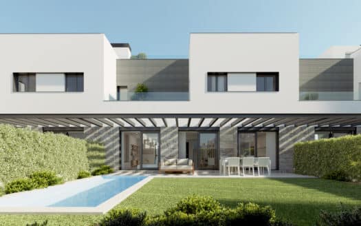 Fantastic new built terraced house with 4 bedrooms at Playa de Palma, with private pool and garden