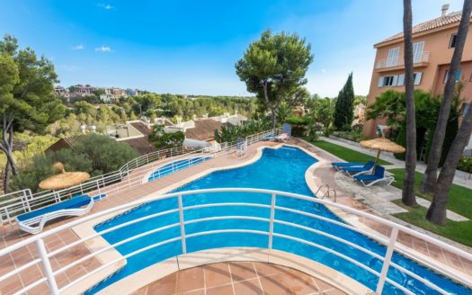 Ground floor apartment with large terrace in family friendly residential complex with community pool in Bendinat
