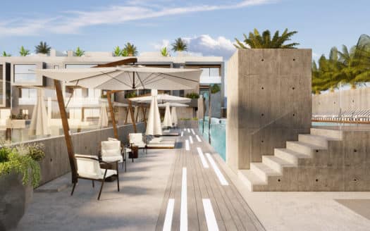 Luxurious penthouse in top location with. Sea view, large roof terrace and private pool
