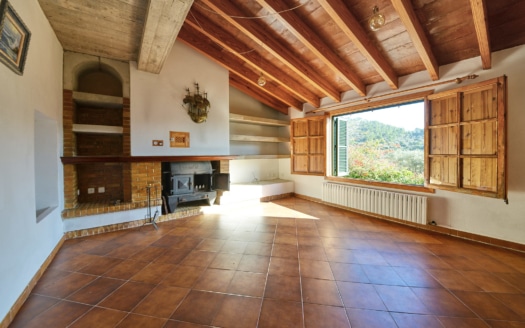 Natural stone finca in the middle of the Tramuntana of Andratx with mountain views and own mountain on extensive terrain