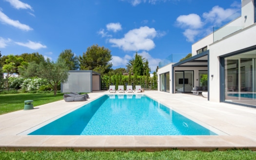 New construction: Modern luxury villa in dreamlike location of Sol de Mallorca with pool and large plot of land
