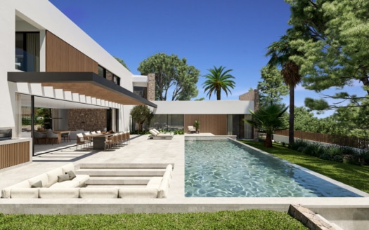 Villa única de nueva construcción en muy buena ubicación en Santa Ponsa con piscina privada