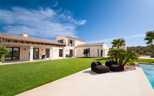 Newly built finca in a fantastic location with garden and pool near Ses Salines in the south of Mallorca