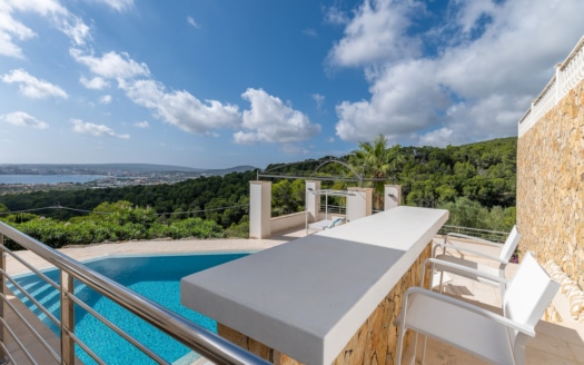 Villa con piscina y fantásticas vistas al mar en Costa den Blanes
