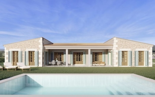 Projekt: Wunderschöne Neubau Finca in einer ruhigen Gegend von Campos mit eigenen Pool und viel Charme
