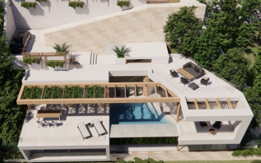 Neubau Villa in Cala Vinyes mit Meerblick, Pool und Garten