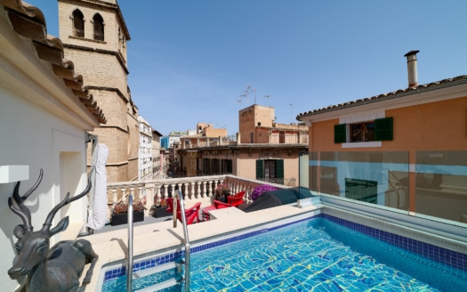 Luxuriöses Stadthaus in Palmas Altstadt mit Dachterrasse und eigenem Pool - Oase der Exklusivität