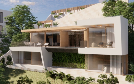 Neubau Villa in Cala Vinyes mit Meerblick, Pool und Garten