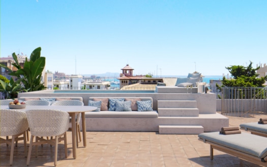 Modernes Penthouse mit eigenem Pool nahe Schloss Bellver in Palma