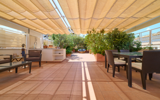 Penthouse in Palma with sea and harbor views and fantastic 360° rooftop terrace