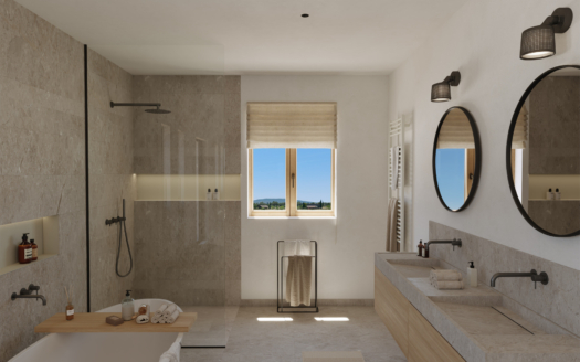 Neubau Finca bei Sencelles im klassisch mediterranem Stil mit Pool und eigenem Weinberg