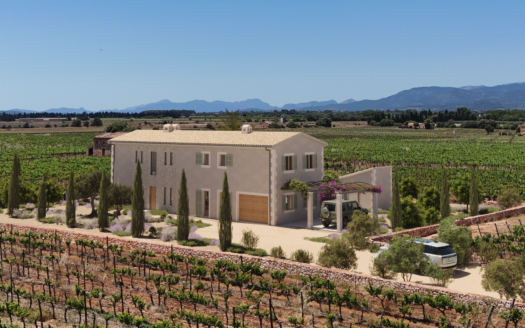 New build finca near Sencelles in classic Mediterranean style with pool and own vineyard